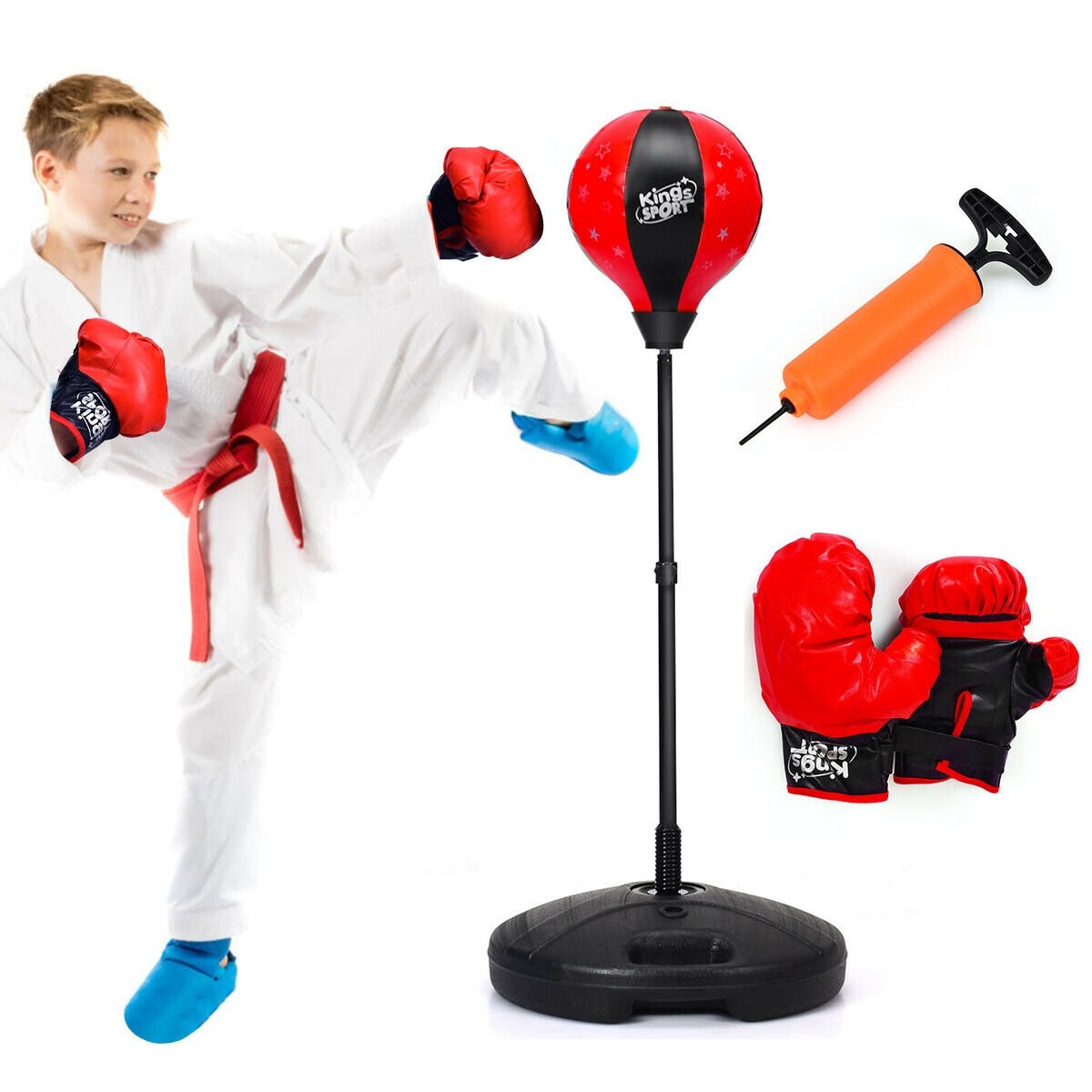 Kids Adjustable Stand Punching Bag Toy Set with Boxing Glove Boxing & Martial Arts   at Gallery Canada