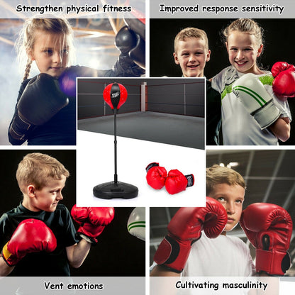 Kids Adjustable Stand Punching Bag Toy Set with Boxing Glove Boxing & Martial Arts   at Gallery Canada