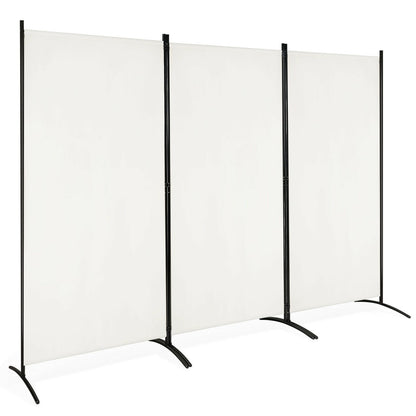 3-Panel Room Divider Folding Privacy Partition Screen for Office Room, White Room Dividers   at Gallery Canada