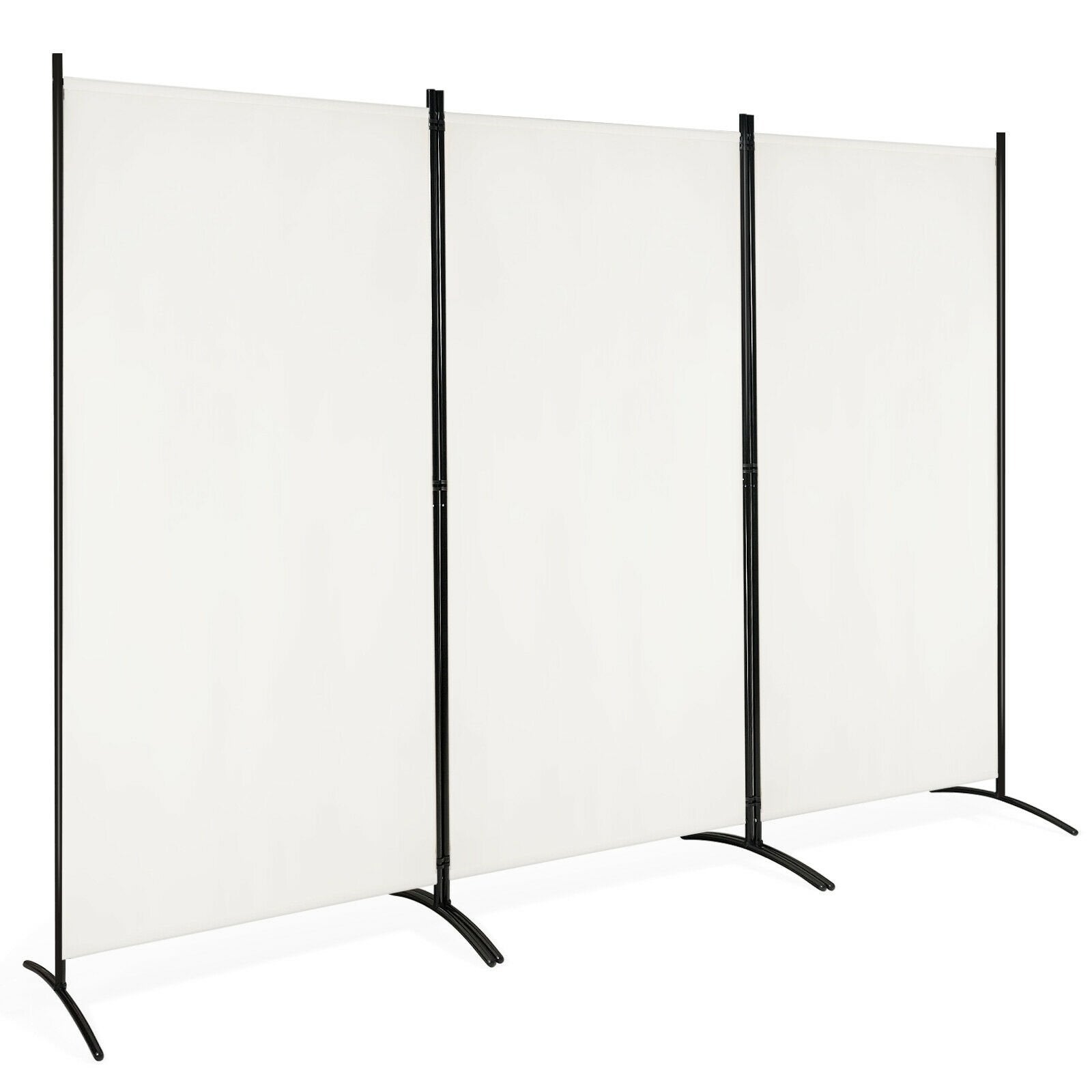 3-Panel Room Divider Folding Privacy Partition Screen for Office Room, White Room Dividers White at Gallery Canada