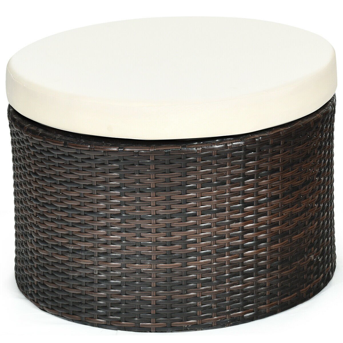 Patio Round Daybed Rattan Furniture Sets with Canopy, White Patio Furniture Sets   at Gallery Canada