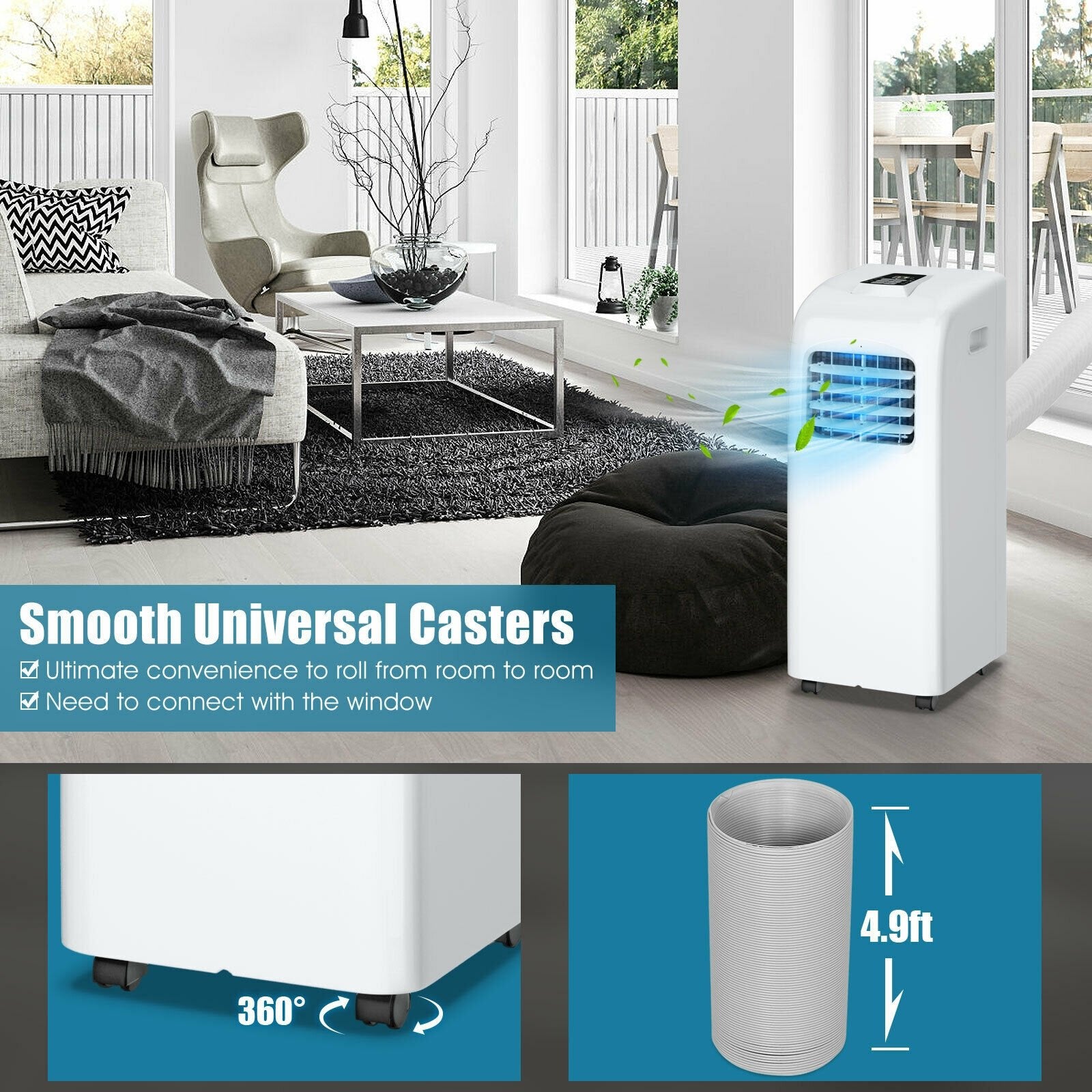 8000 BTU(Ashrae) Portable Air Conditioner with Dehumidifier Function Portable Air Conditioners   at Gallery Canada