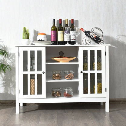 Wooden TV Stand Console Cabinet for 50 Inch TV, White Entertainment Centers & TV Stands   at Gallery Canada