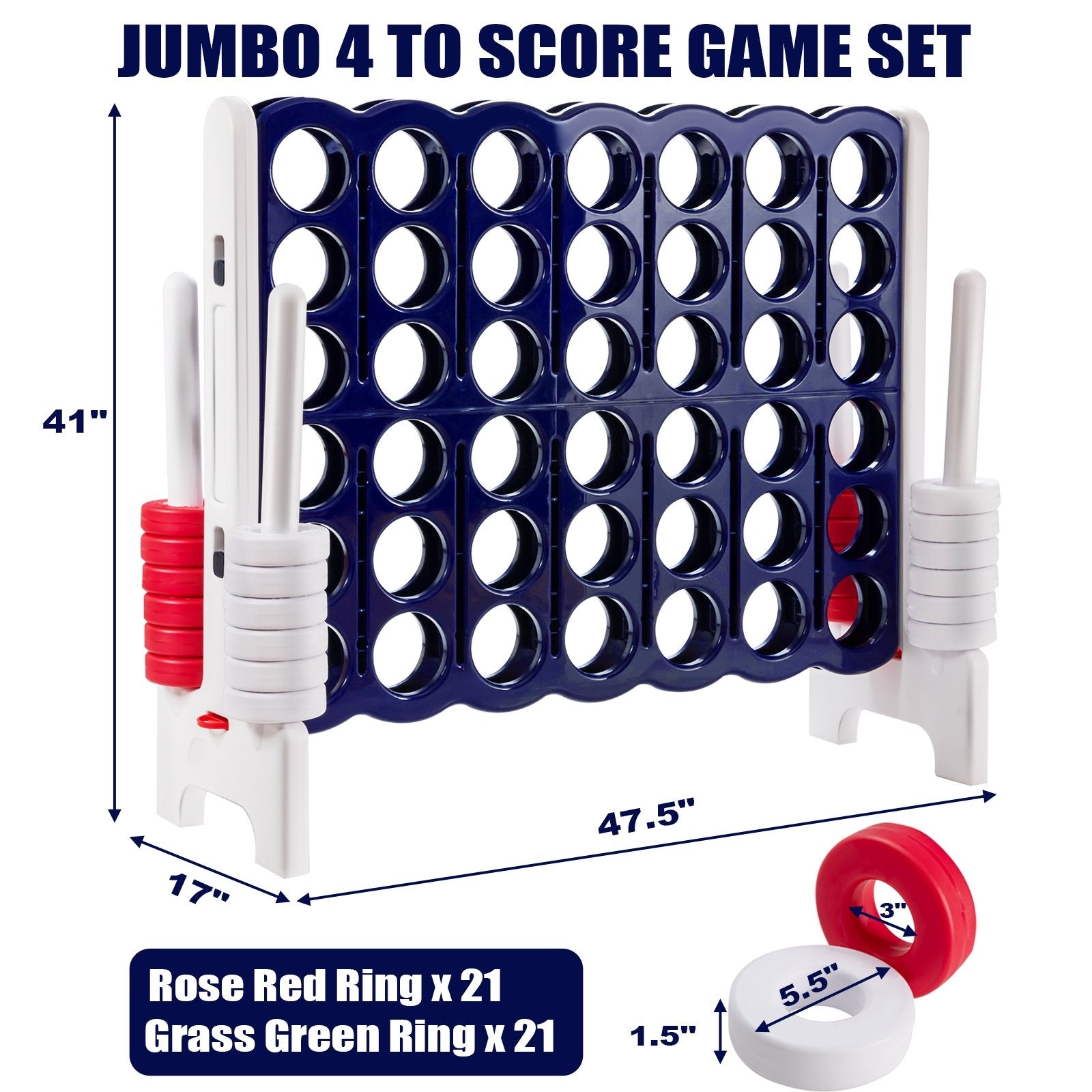 Jumbo 4-to-Score 4 in A Row Giant Game Set, White Lawn Games   at Gallery Canada