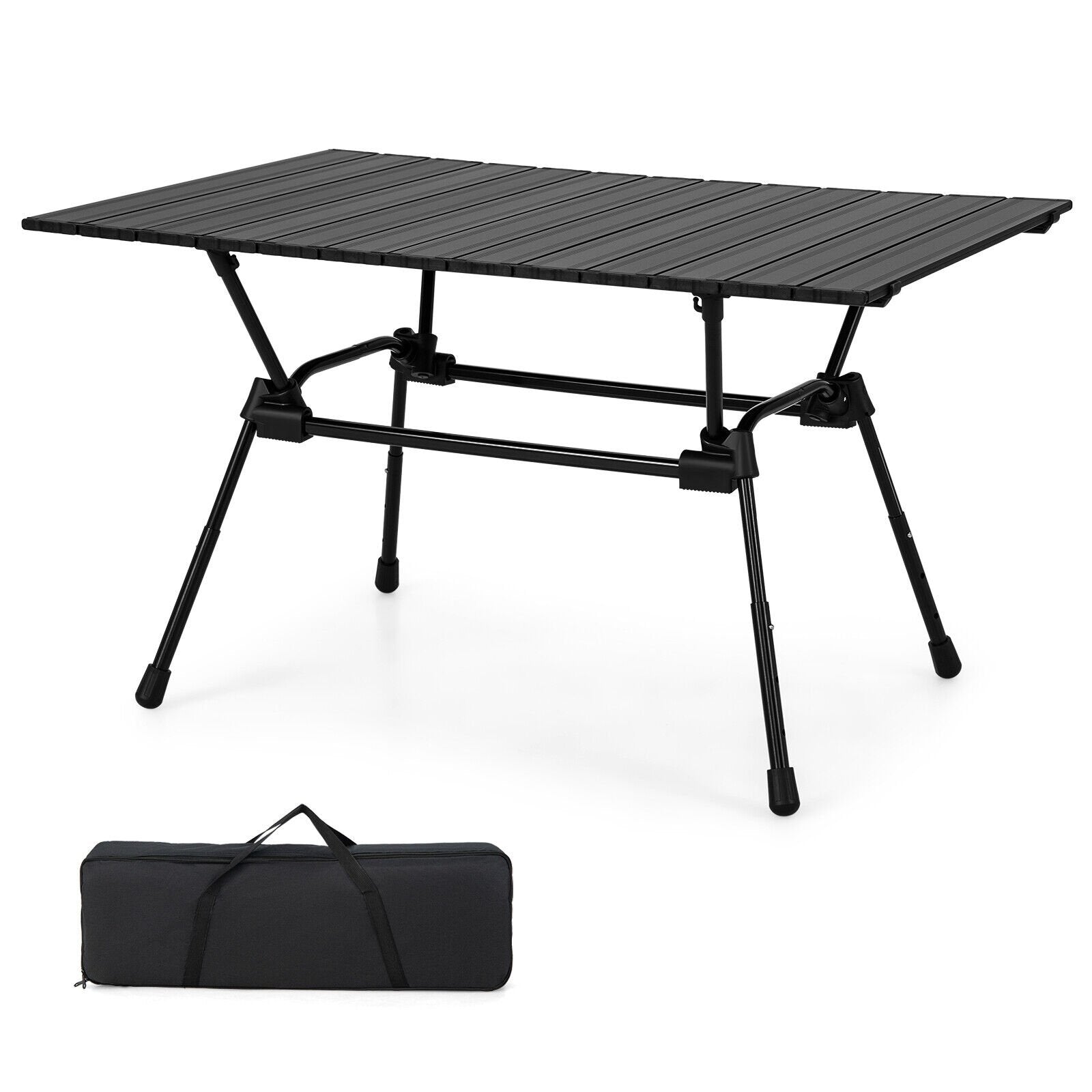 Folding Heavy-Duty Aluminum Camping Table with Carrying Bag, Black Camping Furniture   at Gallery Canada