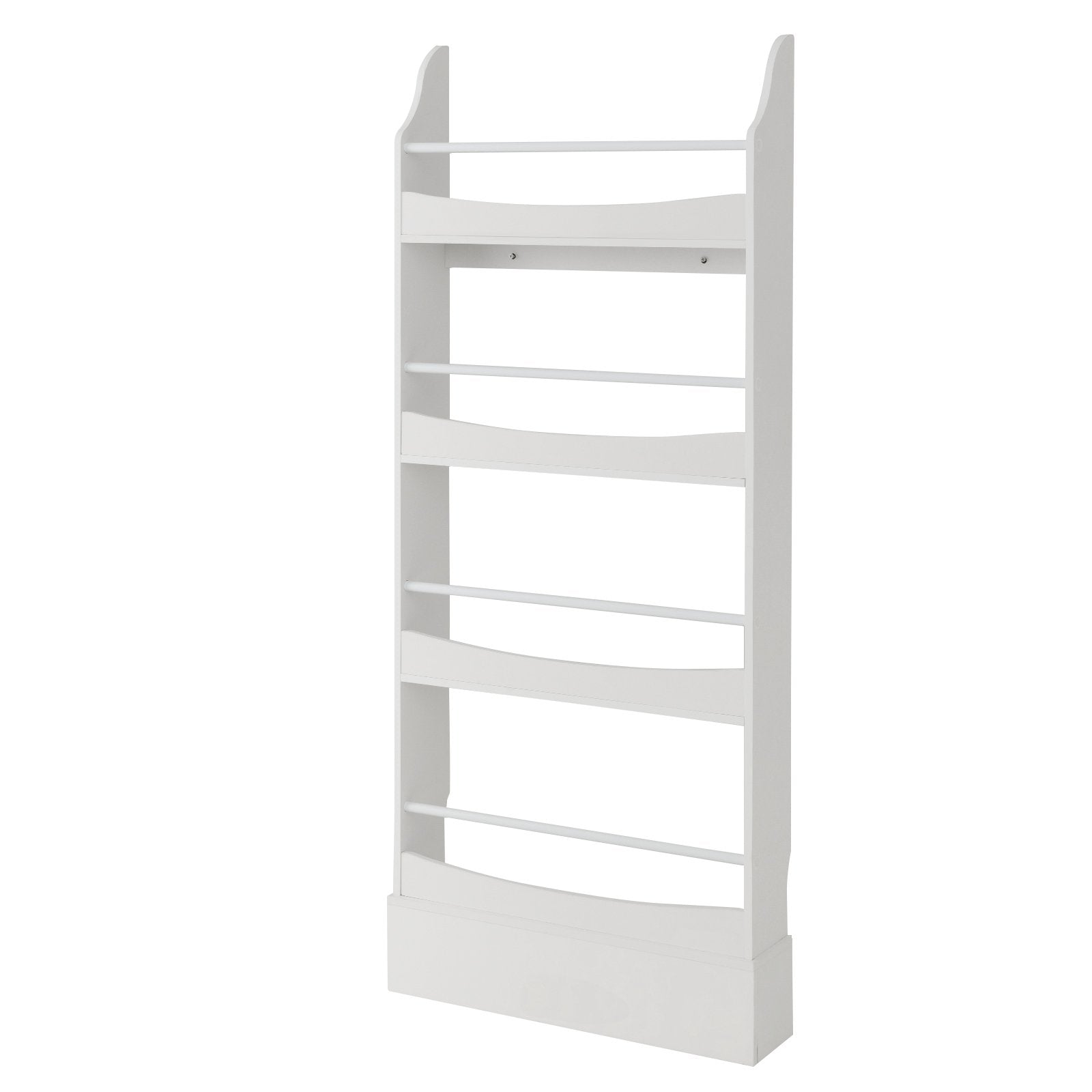 4-Tier Bookshelf with 2 Anti-Tipping Kits for Books and Magazines, White Kids Storage   at Gallery Canada