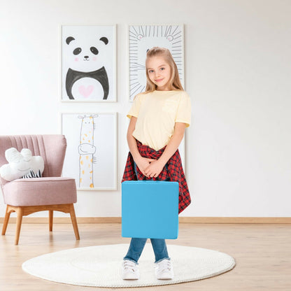 6 Pieces 15 Inches Square Toddler Floor Cushions Flexible Soft Foam Seating with Handles, Blue Kids Chairs & Seating   at Gallery Canada