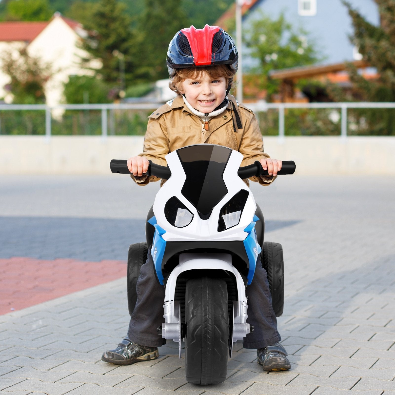 6V Kids 3 Wheels Riding BMW Licensed Electric Motorcycle, Blue Powered Ride On Toys   at Gallery Canada