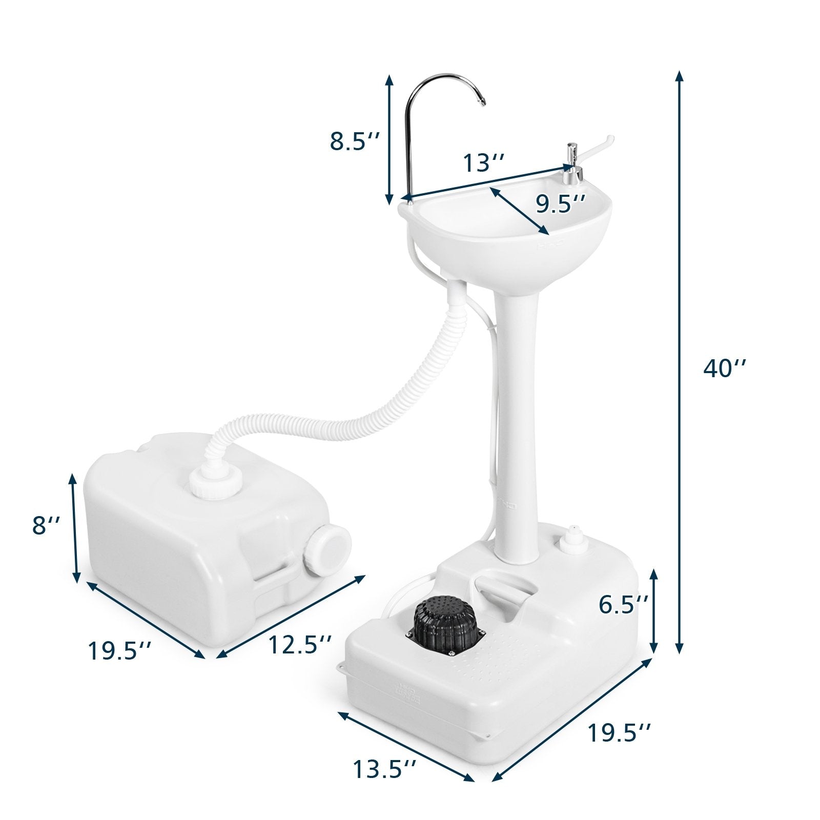 Camping Hand Wash Station Basin Stand with 4.5 Gallon Tank Camping Furniture   at Gallery Canada