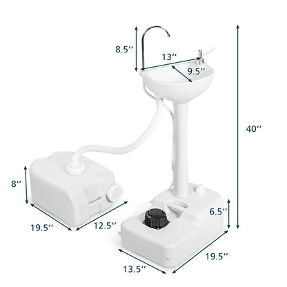 Camping Hand Wash Station Basin Stand with 4.5 Gallon Tank Camping Furniture   at Gallery Canada