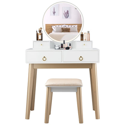 Set 3 Makeup Vanity Table Color Lighting Jewelry Divider Dressing Table, White Makeup Vanities   at Gallery Canada