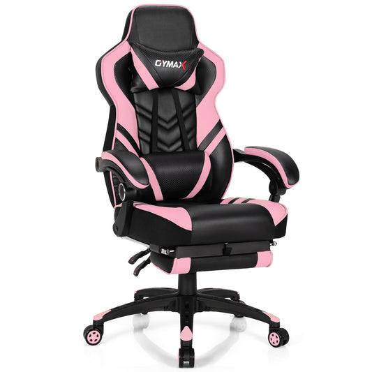 Adjustable Gaming Chair with Footrest for Home Office, Pink Gaming Chairs at Gallery Canada