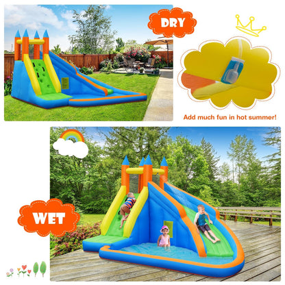 Inflatable Mighty Bounce House Jumper with Water Slide without Blower - Gallery Canada