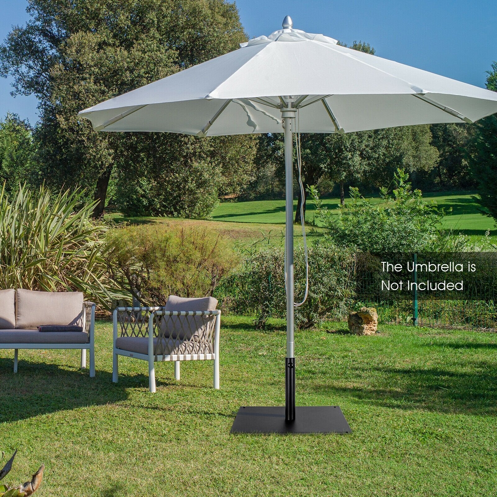 42 LBS Weighted 25 Inch Square Patio Umbrella Base Outdoor Umbrella Bases   at Gallery Canada