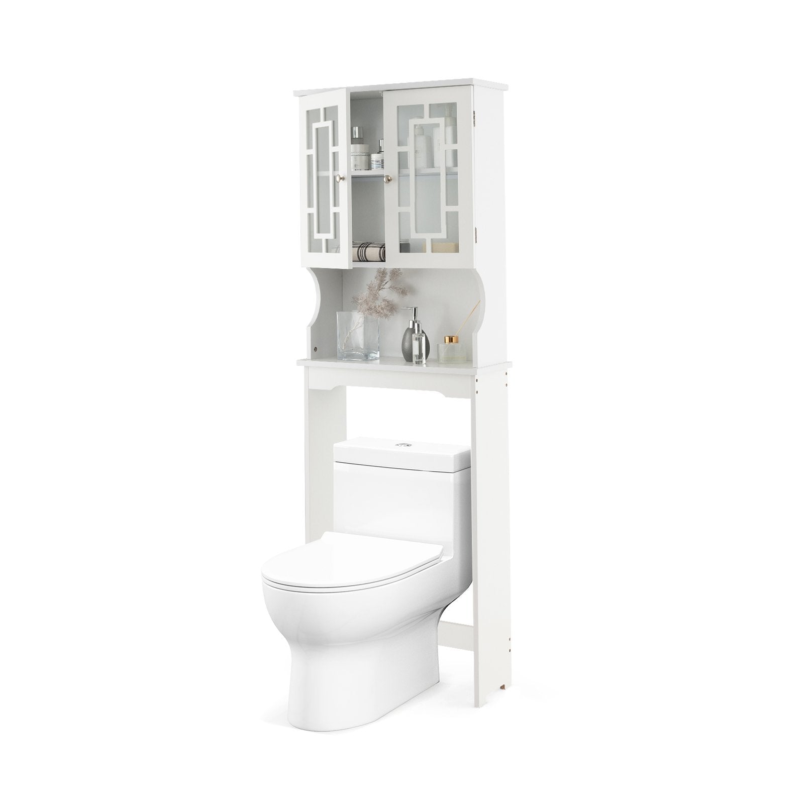 Bathroom Spacesaver Over the Toilet Door Storage Cabinet, White Bathroom Etagere   at Gallery Canada