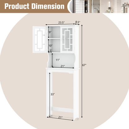 Bathroom Spacesaver Over the Toilet Door Storage Cabinet, White Bathroom Etagere   at Gallery Canada