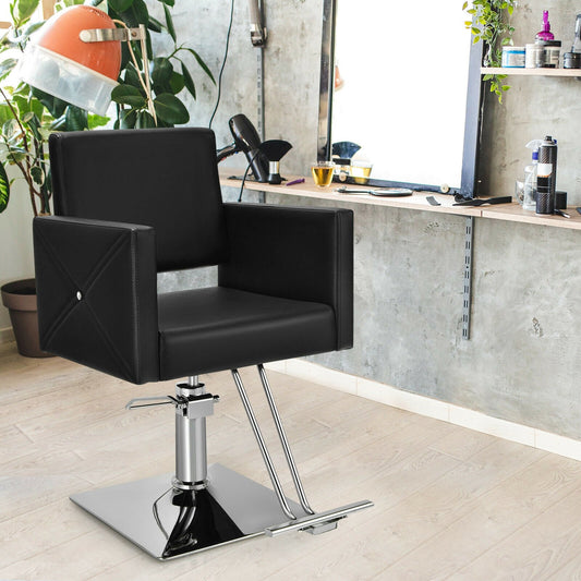 Salon Chair for Hair Stylist with Adjustable Swivel Hydraulic, Black Spa & Salon   at Gallery Canada