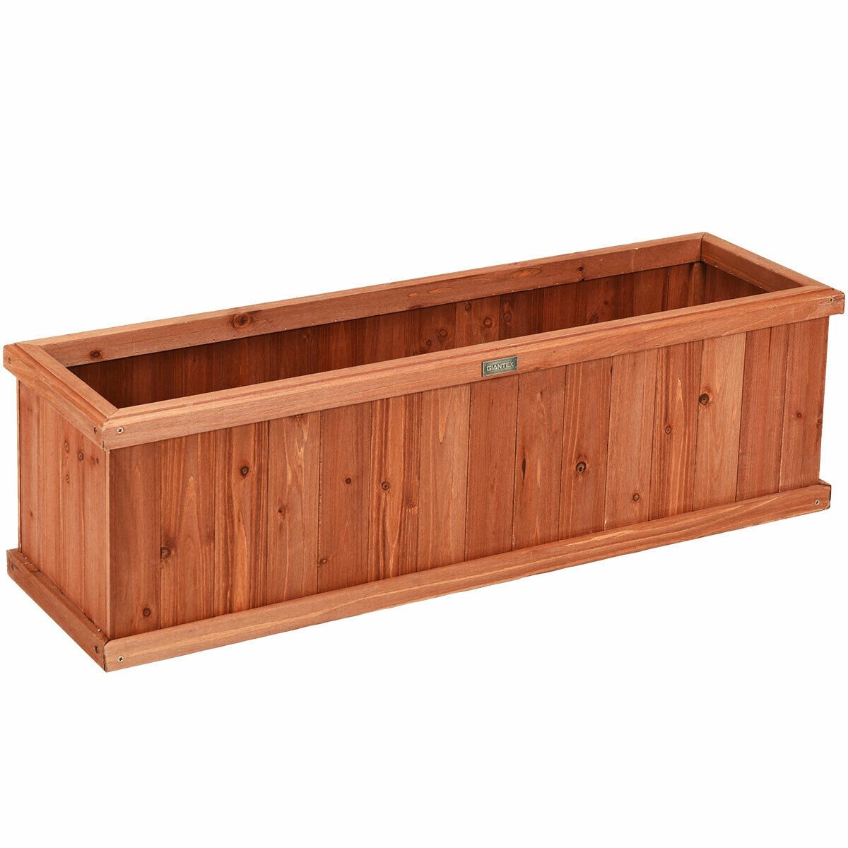 Wooden Decorative Planter Box for Garden Yard and Window , Brown Raised Garden Beds   at Gallery Canada