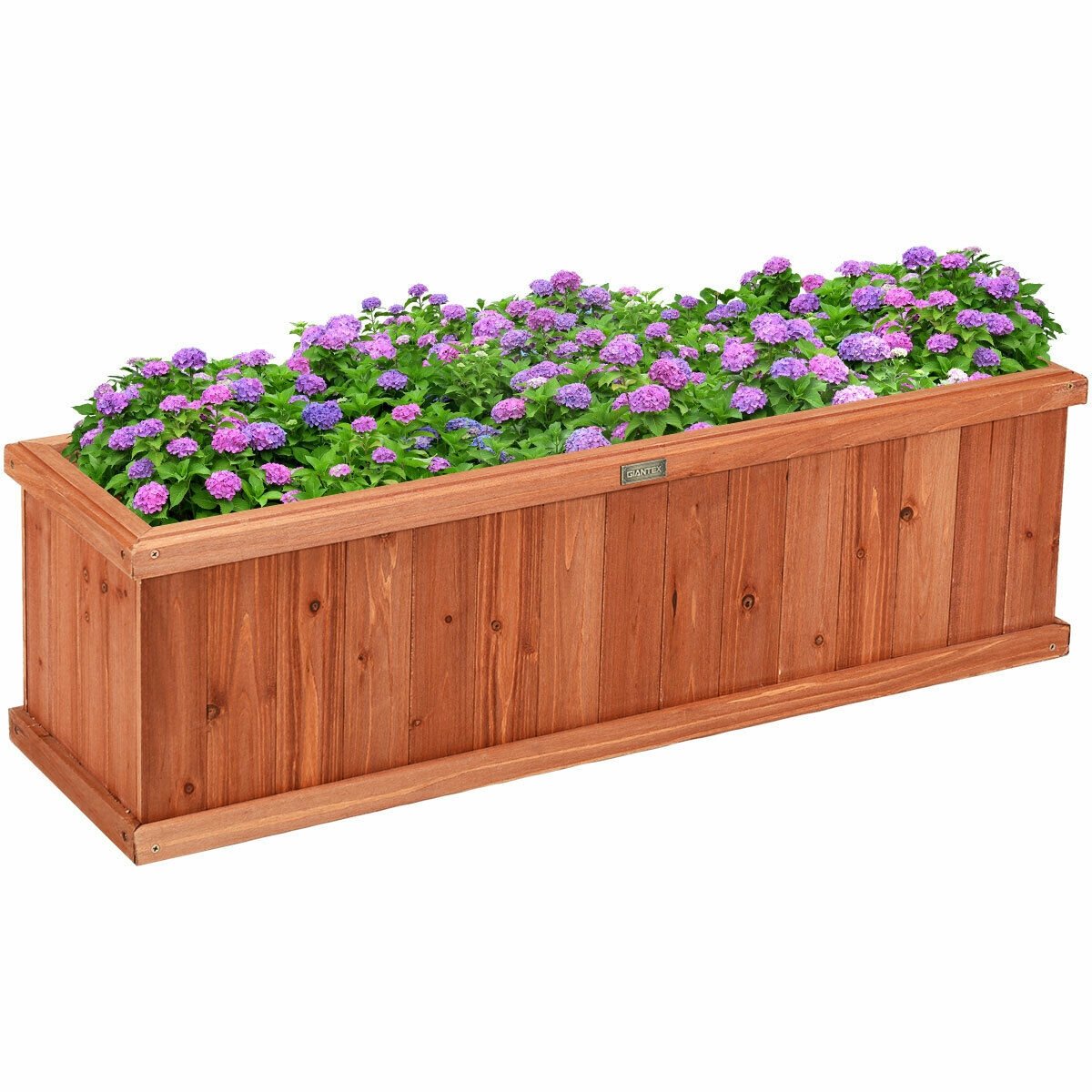 Wooden Decorative Planter Box for Garden Yard and Window , Brown Raised Garden Beds   at Gallery Canada