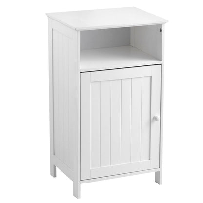 Bathroom Freestanding  Adjustable Shelf Floor Storage Cabinet, White Floor Cabinets   at Gallery Canada