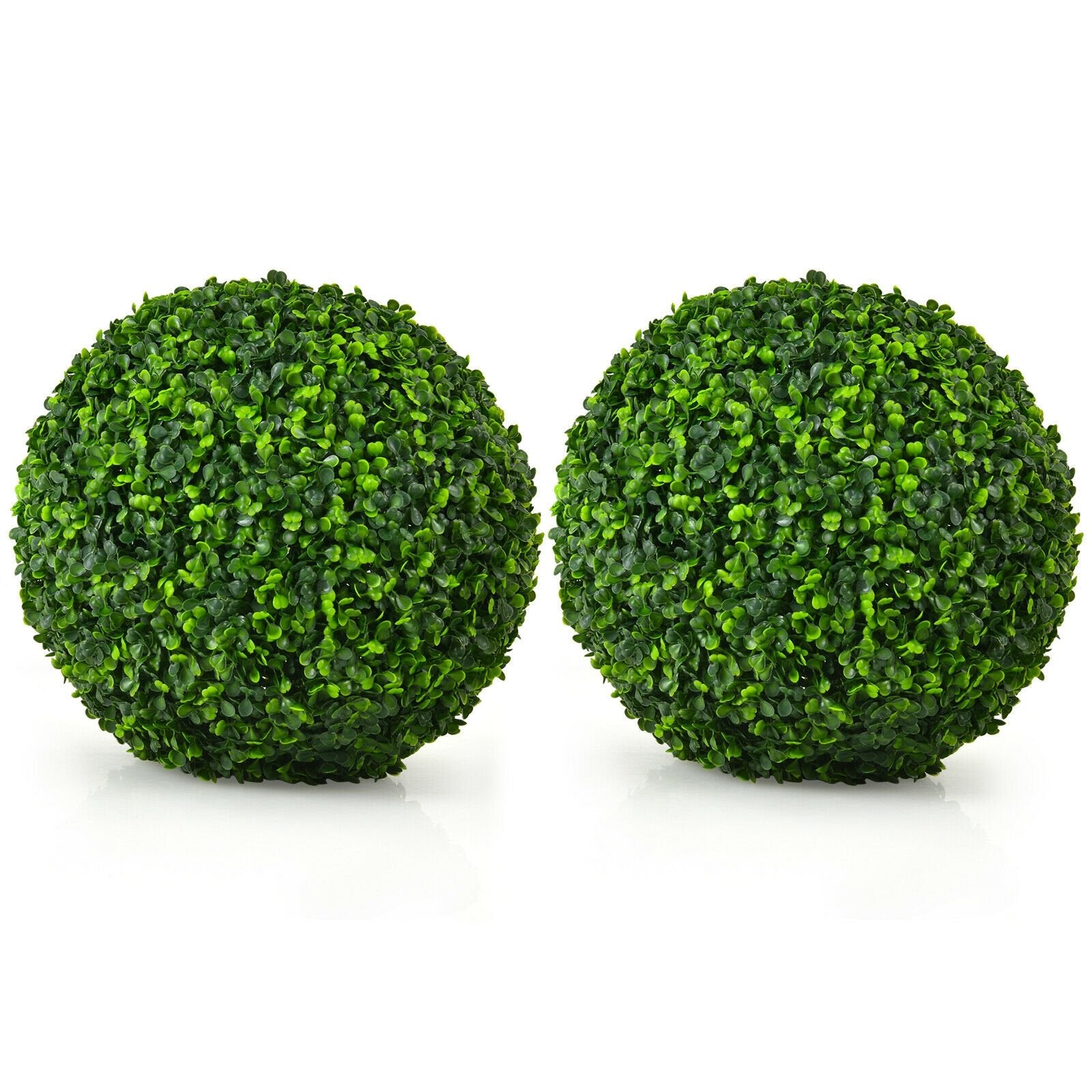 2 Pieces 15.7 Inch Artificial Boxwood Topiary Ball Tree Set, Green Faux Plants 15.7 Inch at Gallery Canada