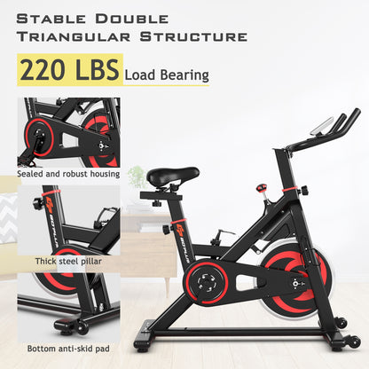 30 lbs Family Fitness Aerobic Exercise Magnetic Bicycle, Black Exercise Bikes   at Gallery Canada