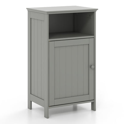 Bathroom Freestanding  Adjustable Shelf Floor Storage Cabinet, Gray Floor Cabinets   at Gallery Canada