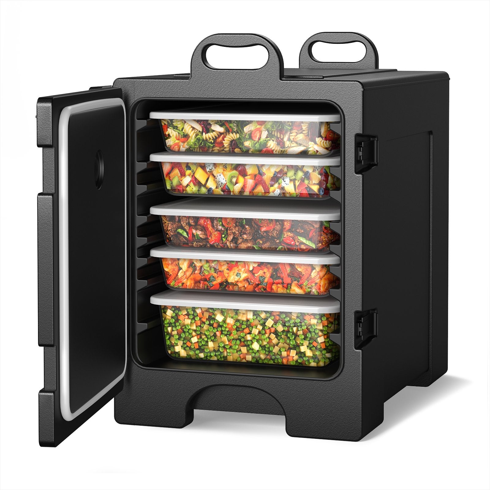 81 Quart Capacity End-loading Insulated Food Pan Carrier, Black Food Warmers & Burners   at Gallery Canada