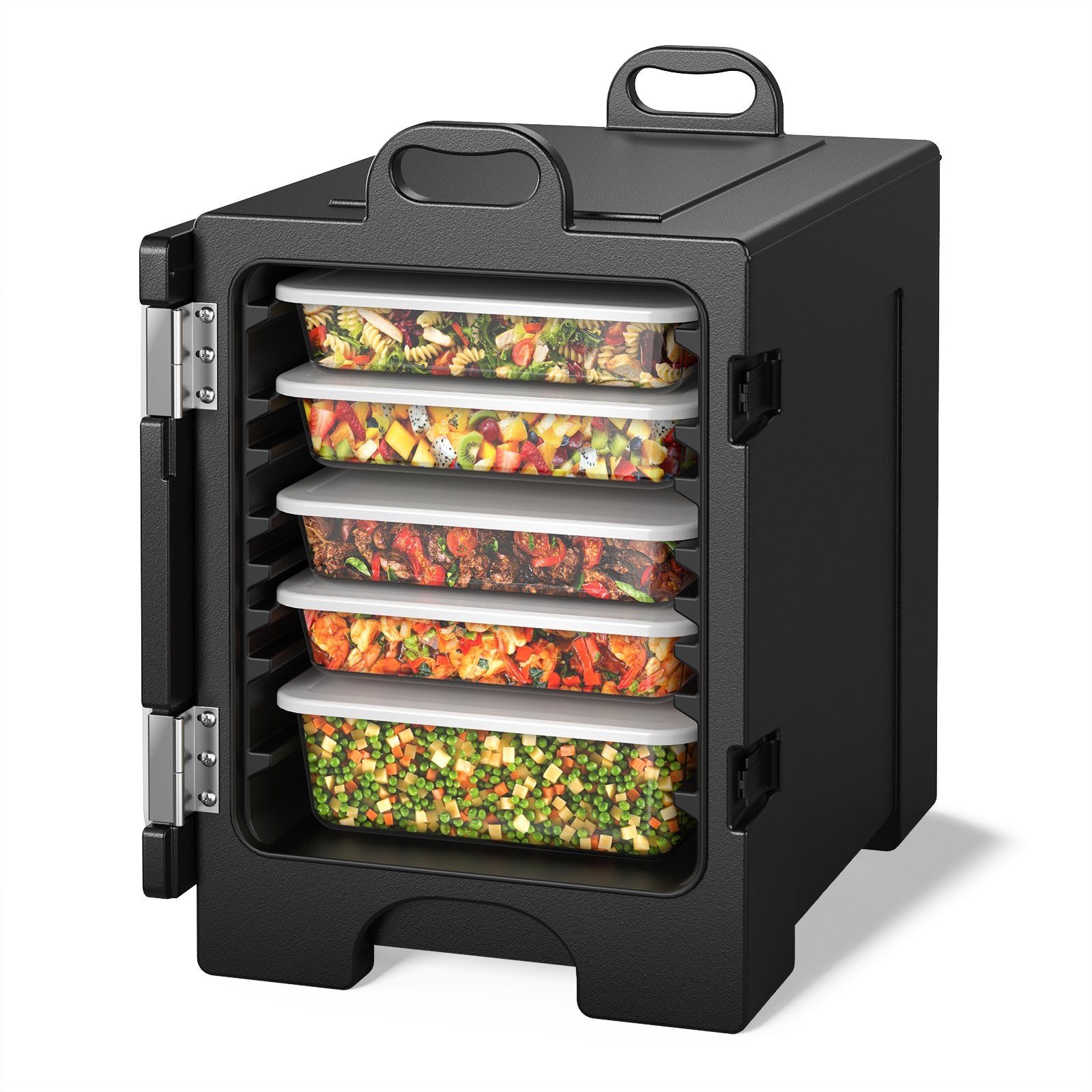 81 Quart Capacity End-loading Insulated Food Pan Carrier, Black Food Warmers & Burners   at Gallery Canada