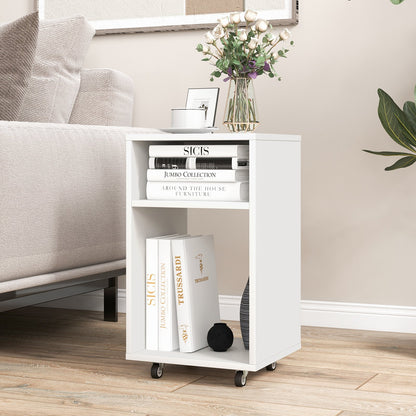 Mobile File Cabinet Wooden Printer Stand Vertical Storage Organizer, White File Cabinets   at Gallery Canada