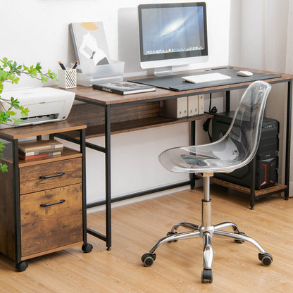 Swivel Acrylic Armless Adjustable Height Office Chair, Transparent Armless Chairs   at Gallery Canada