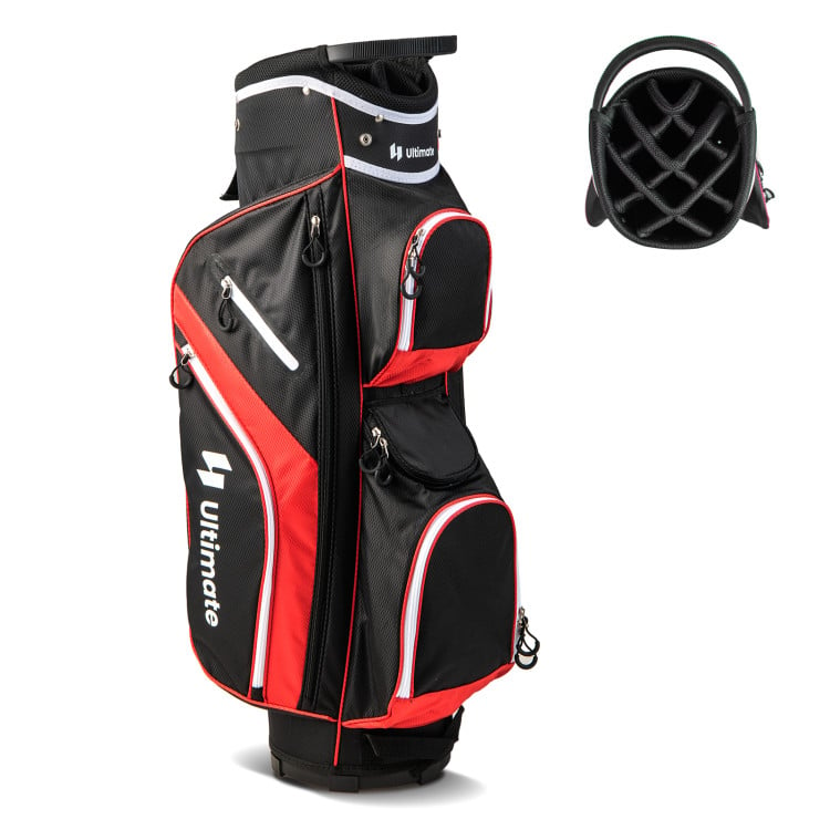 Golf Cart Bag with 14 Way Top Dividers, Red Golf   at Gallery Canada