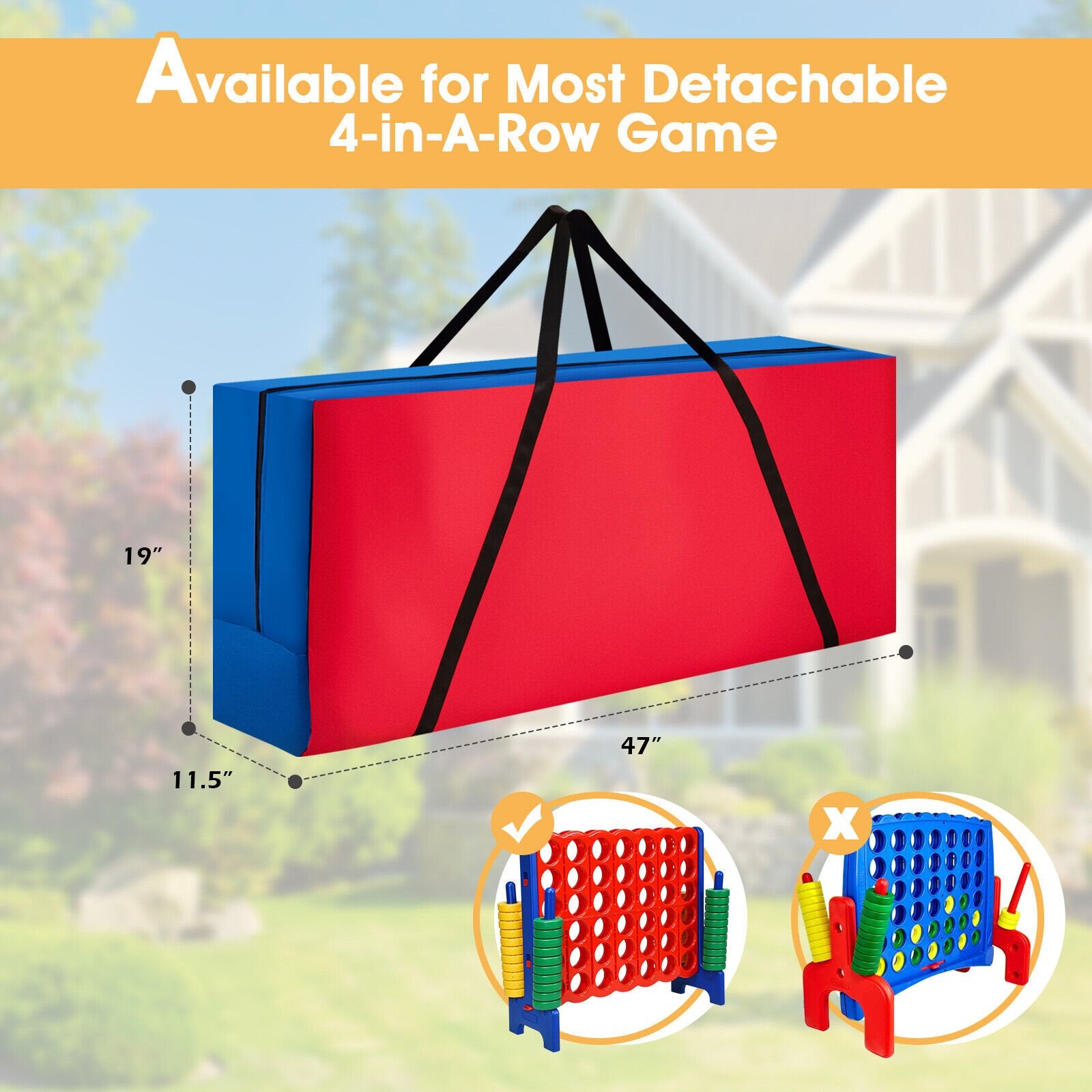 Carrying Bag for 4-to-Score Giant Game Set with Durable Zipper, Red Lawn Games   at Gallery Canada