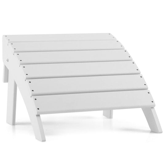 Adirondack Folding Ottoman with All Weather HDPE, White - Gallery Canada