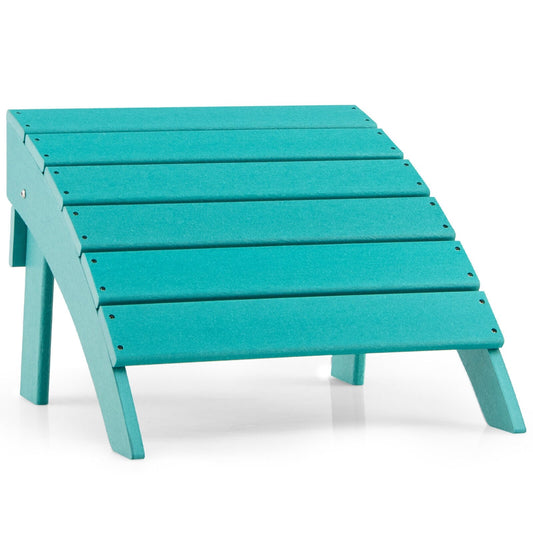 Adirondack Folding Ottoman with All Weather HDPE, Turquoise - Gallery Canada