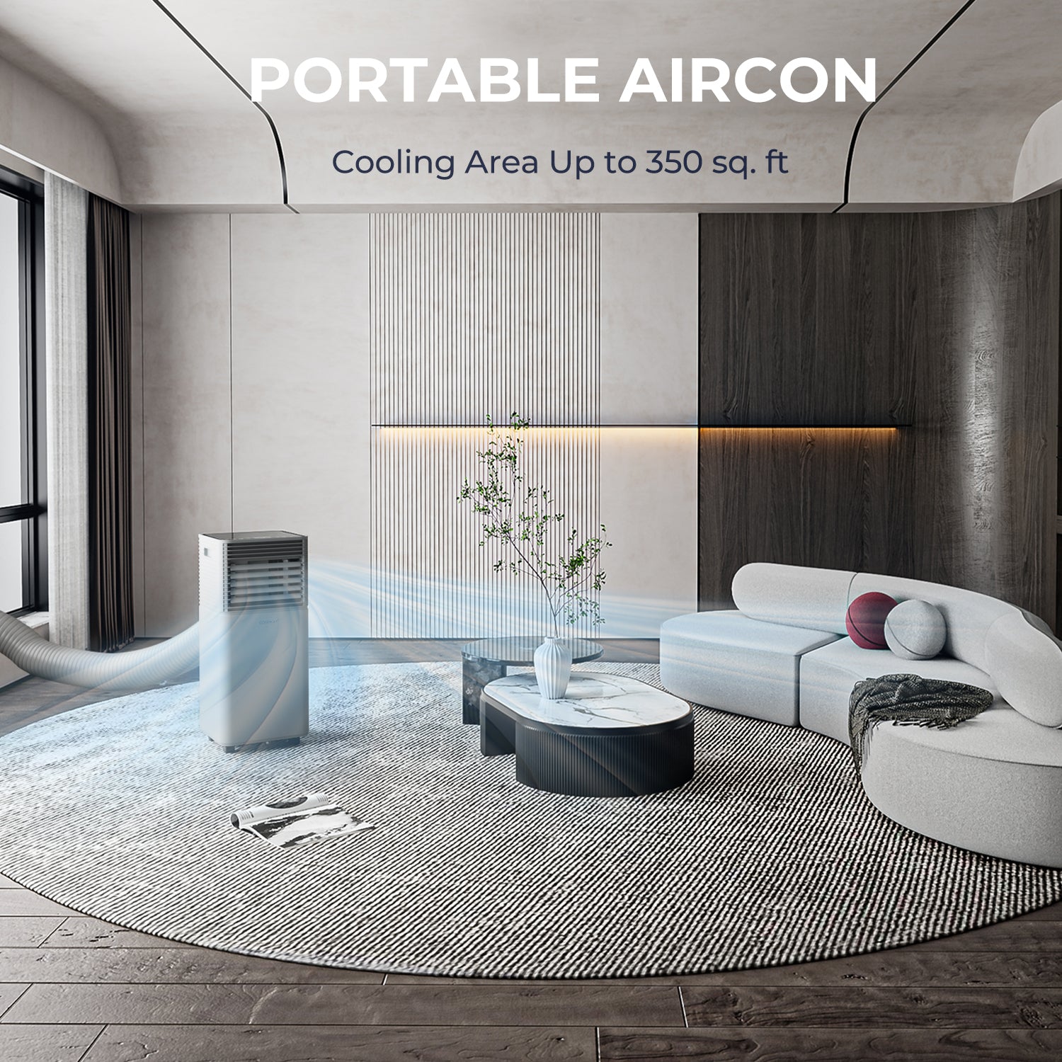 10000 BTU Air Cooler with Fan and Dehumidifier Mode, Gray Portable Air Conditioners at Gallery Canada