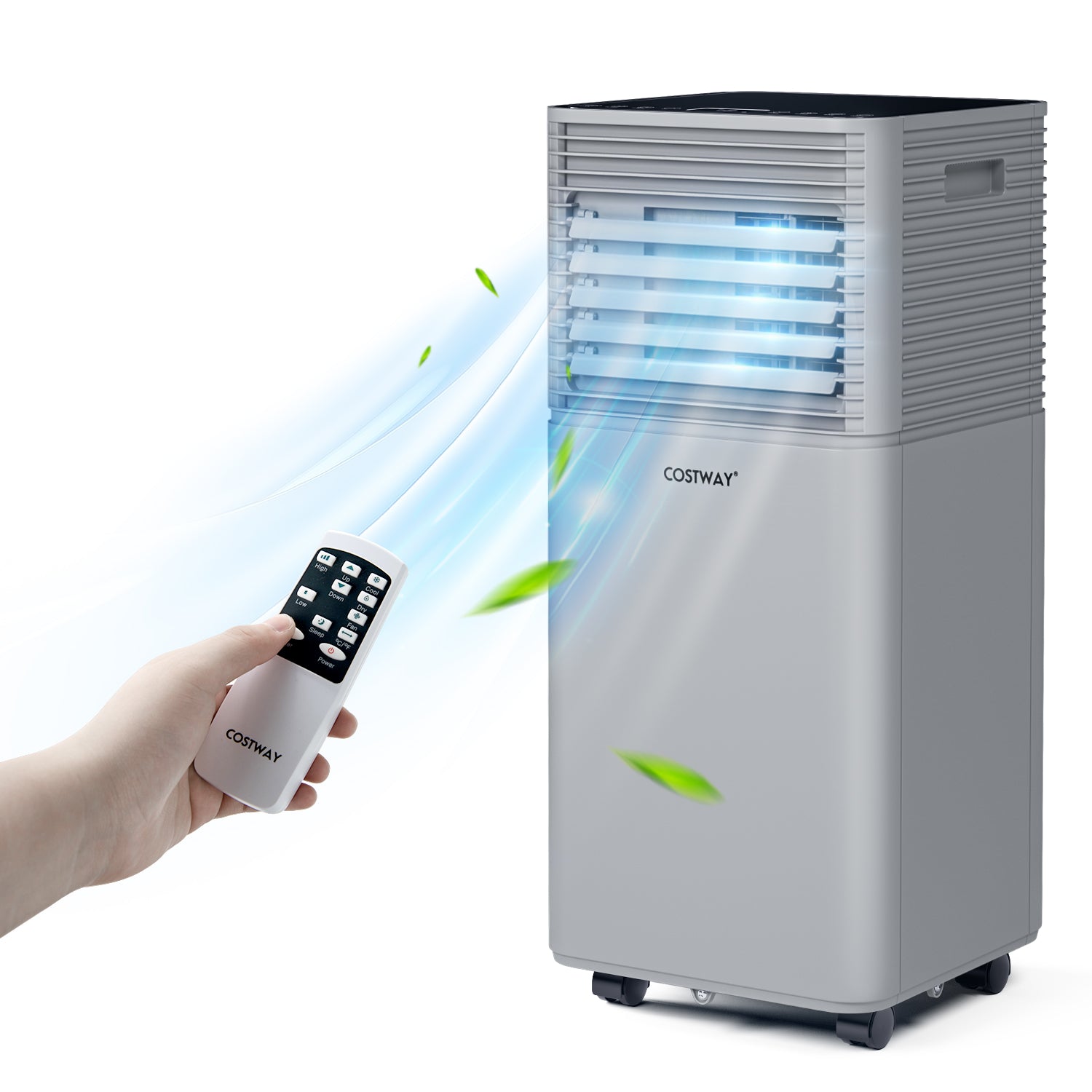 10000 BTU Air Cooler with Fan and Dehumidifier Mode, Gray Portable Air Conditioners at Gallery Canada