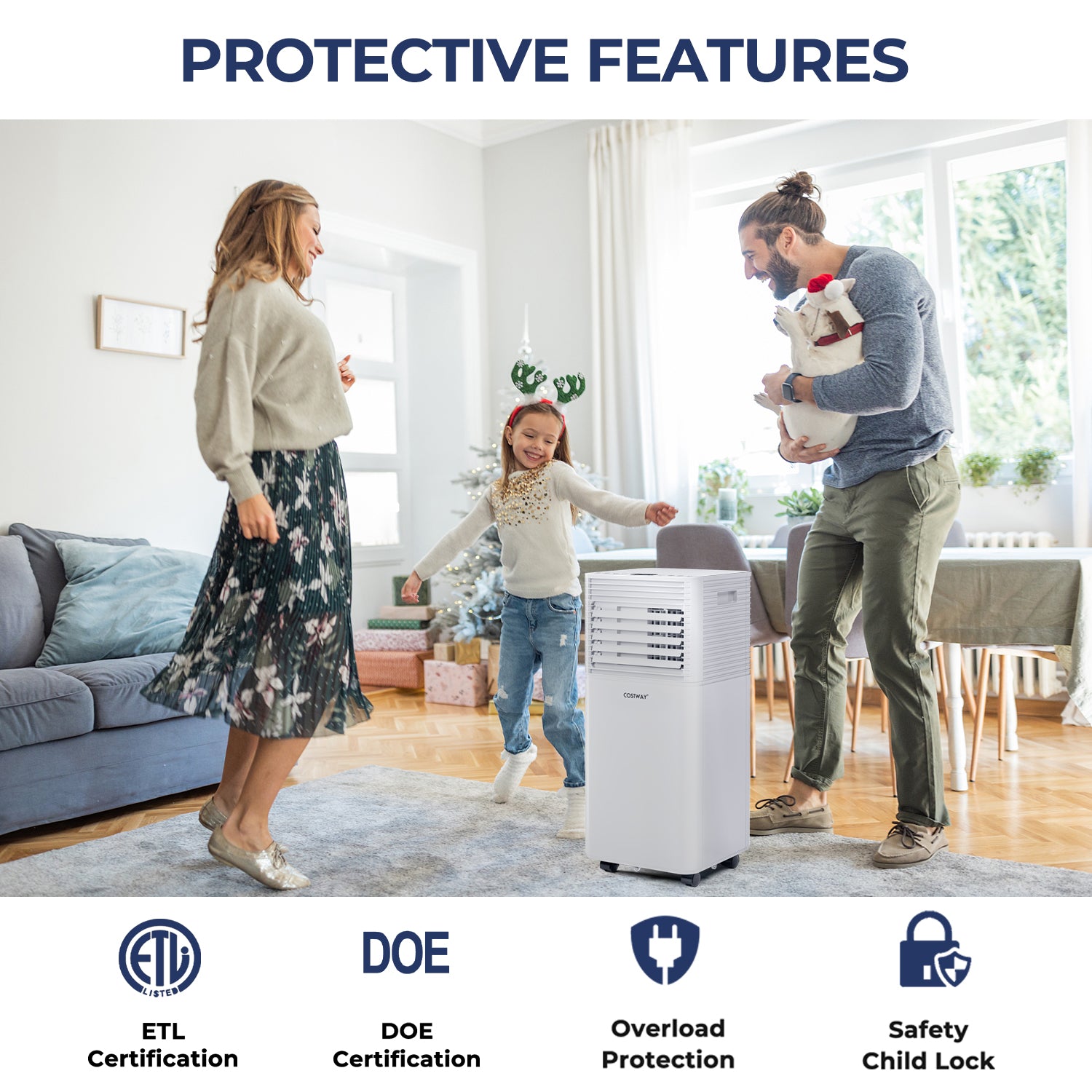 10000 BTU Air Cooler with Fan and Dehumidifier Mode, White Portable Air Conditioners at Gallery Canada