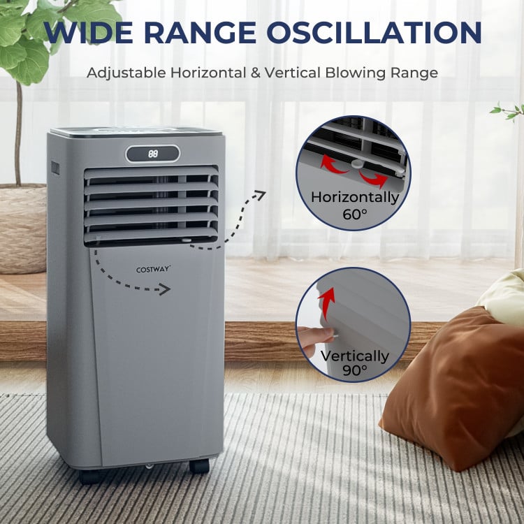 10000 BTU Portable Air Conditioner with Remote Control, Gray - Gallery Canada