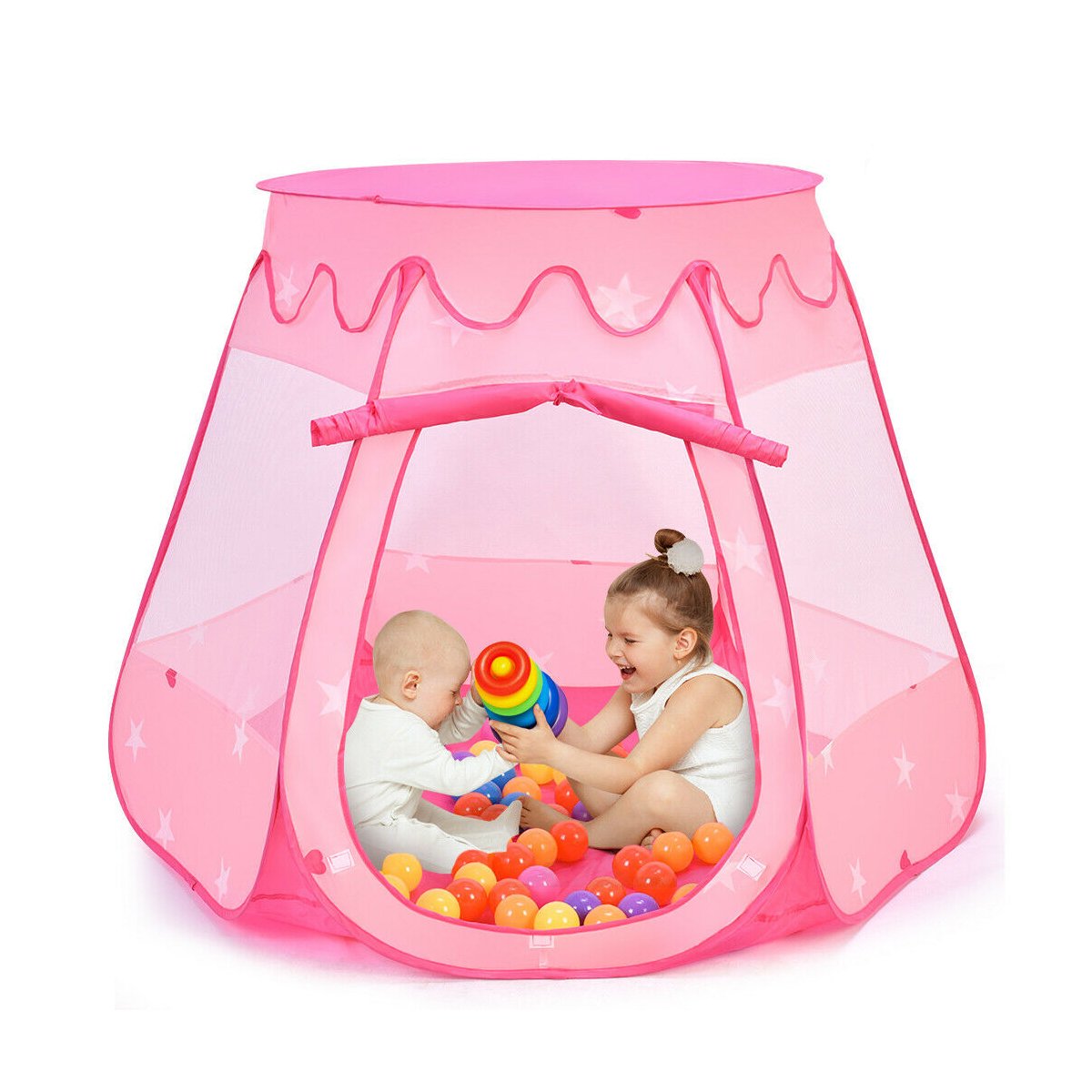 Pink Portable Kid Play House Play Tent with 100 Balls, Pink Play Tents & Playhouse   at Gallery Canada