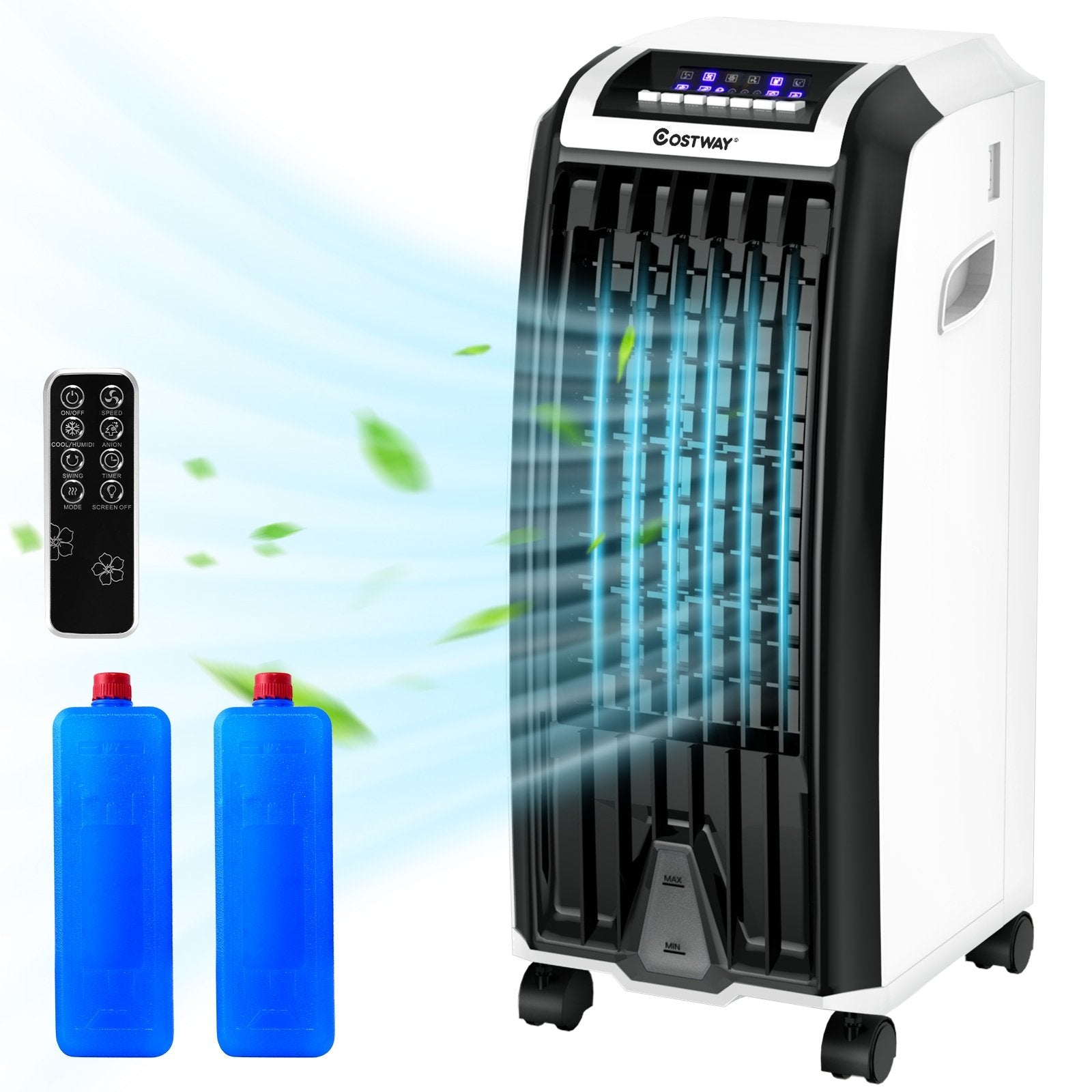 Portable Evaporative Air Cooler with 3 Wind Modes and Timer for Home Office Air Coolers at Gallery Canada