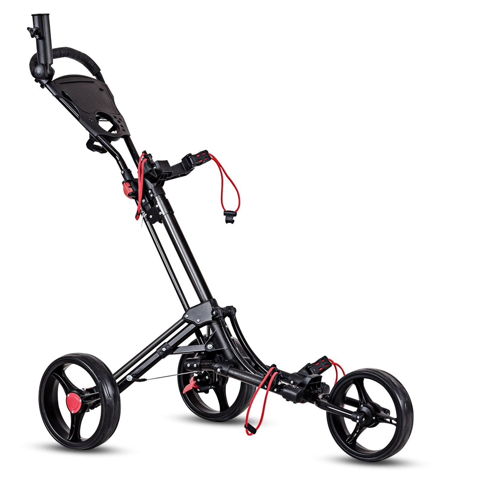 Foldable 3 Wheel Golf Pull Push Cart Trolley, Black Golf   at Gallery Canada