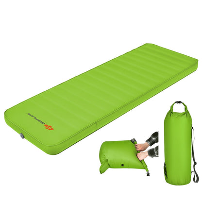 Self Inflating Folding Camping Sleeping Mattress with Carrying Bag, Green Air Mattresses & Sleeping Bags   at Gallery Canada