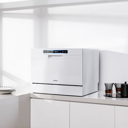 Compact Countertop Dishwasher with 6 Place Settings and 5 Washing Programs, White Dishwashers   at Gallery Canada