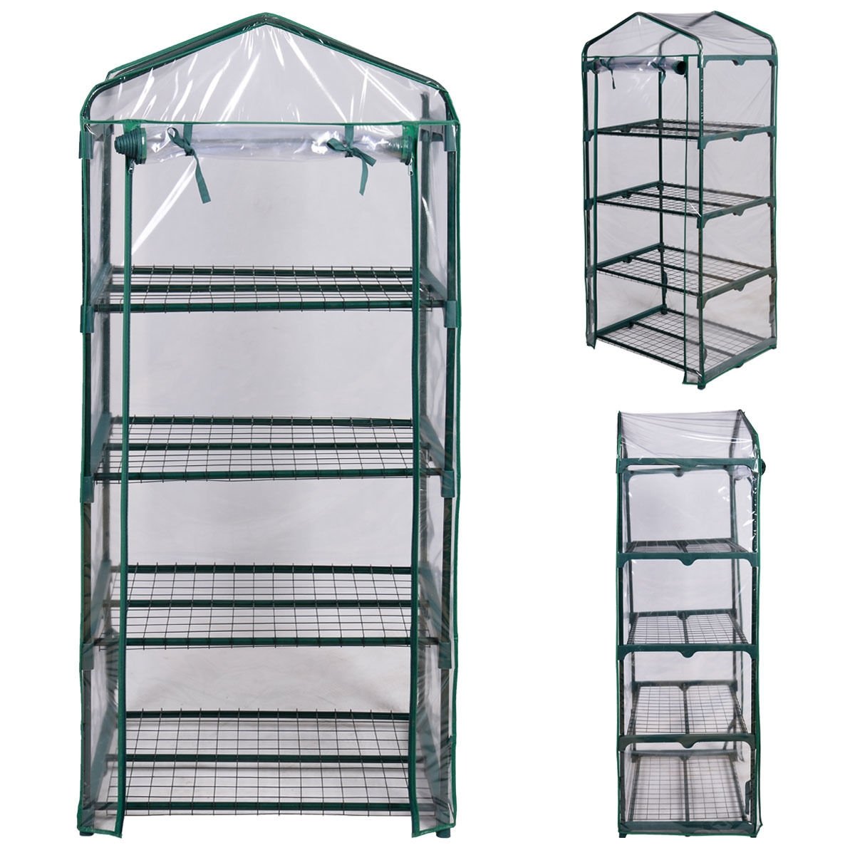 Outdoor Portable Mini 4 Shelves Greenhouse, Transparent - Gallery Canada