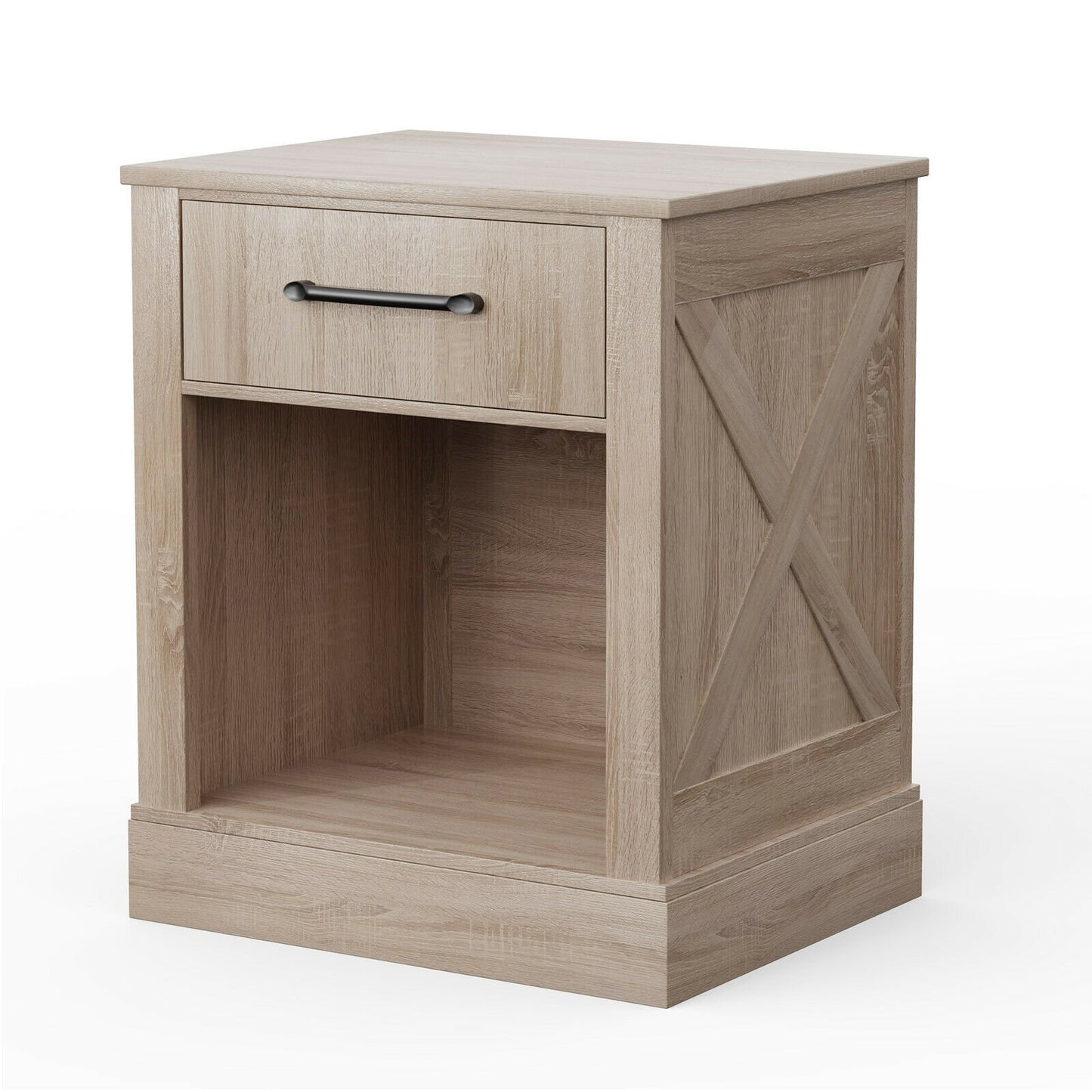 Compact Nightstand with Drawer and Shelf, Natural Nightstands   at Gallery Canada