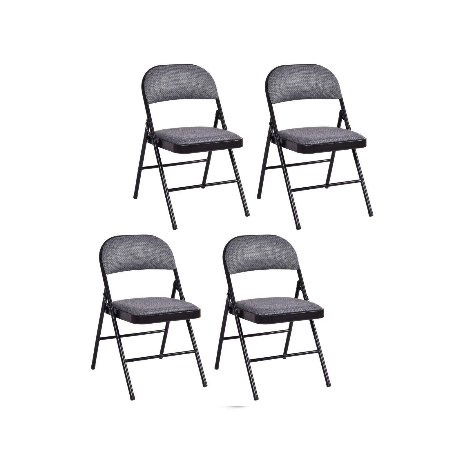 Folding Chair Set with Upholstered Seat and Fabric Covered Backrest Chairs   at Gallery Canada