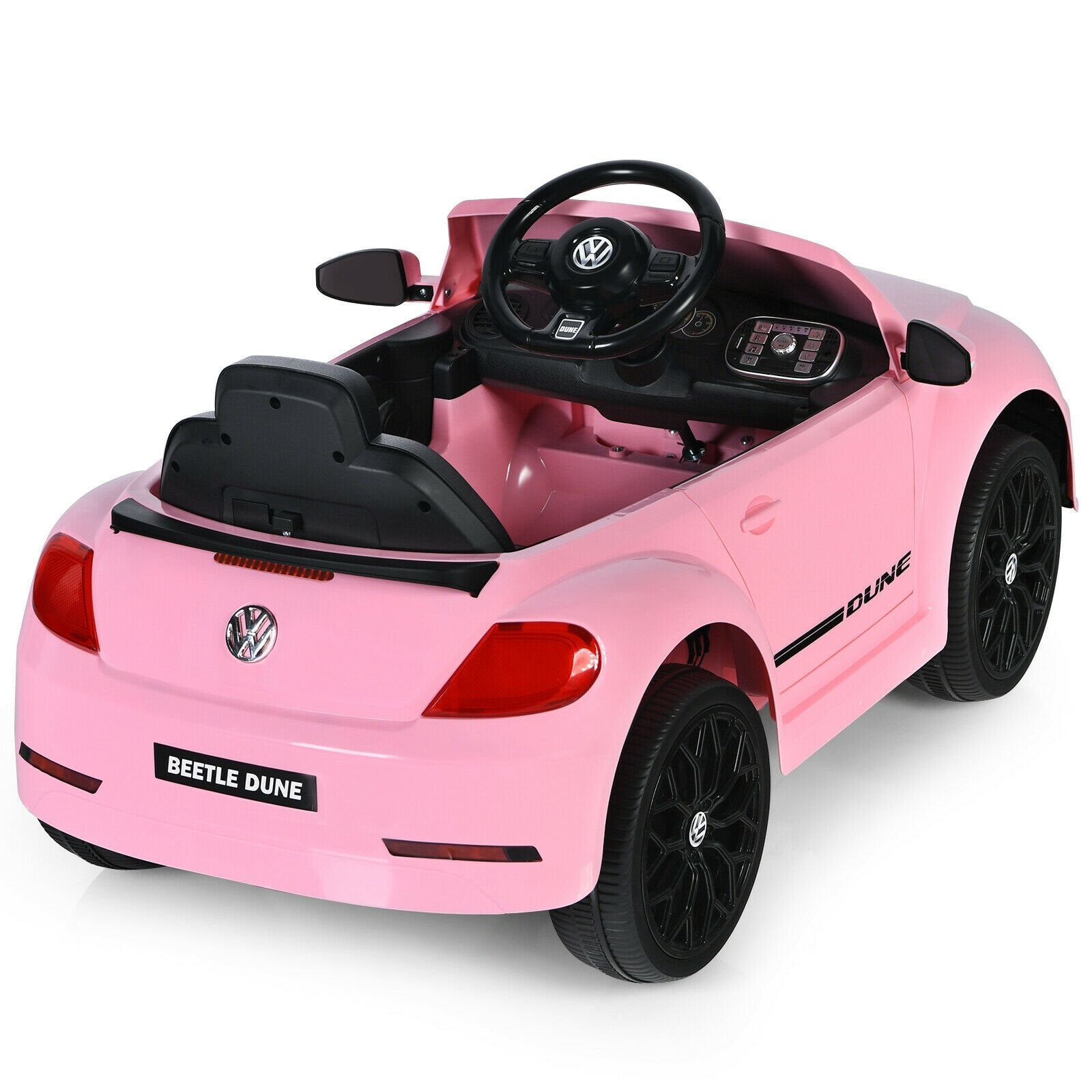 Volkswagen Beetle Kids Electric Ride On Car with Remote Control, Pink - Gallery Canada