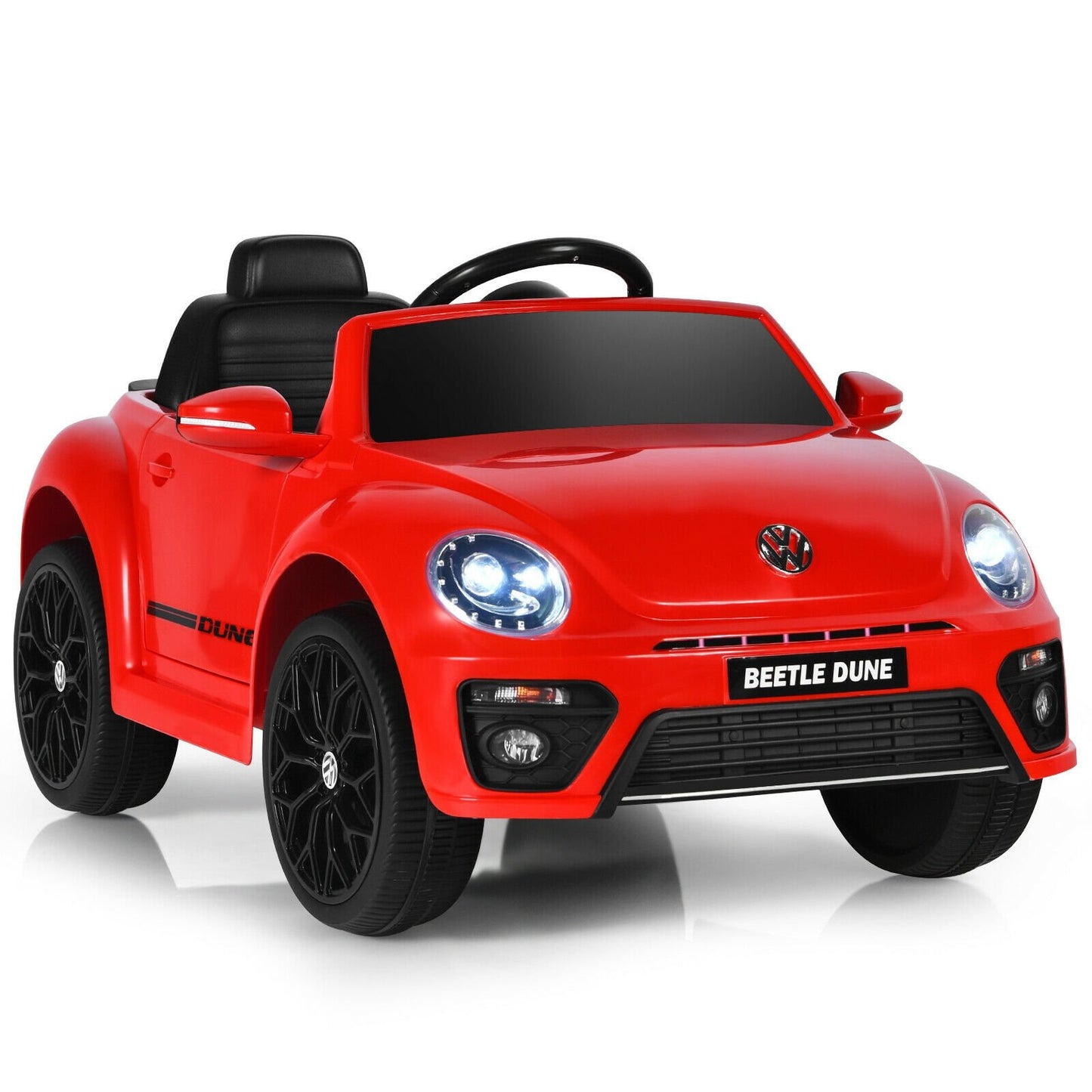 Volkswagen Beetle Kids Electric Ride On Car with Remote Control, Red Powered Ride On Toys   at Gallery Canada