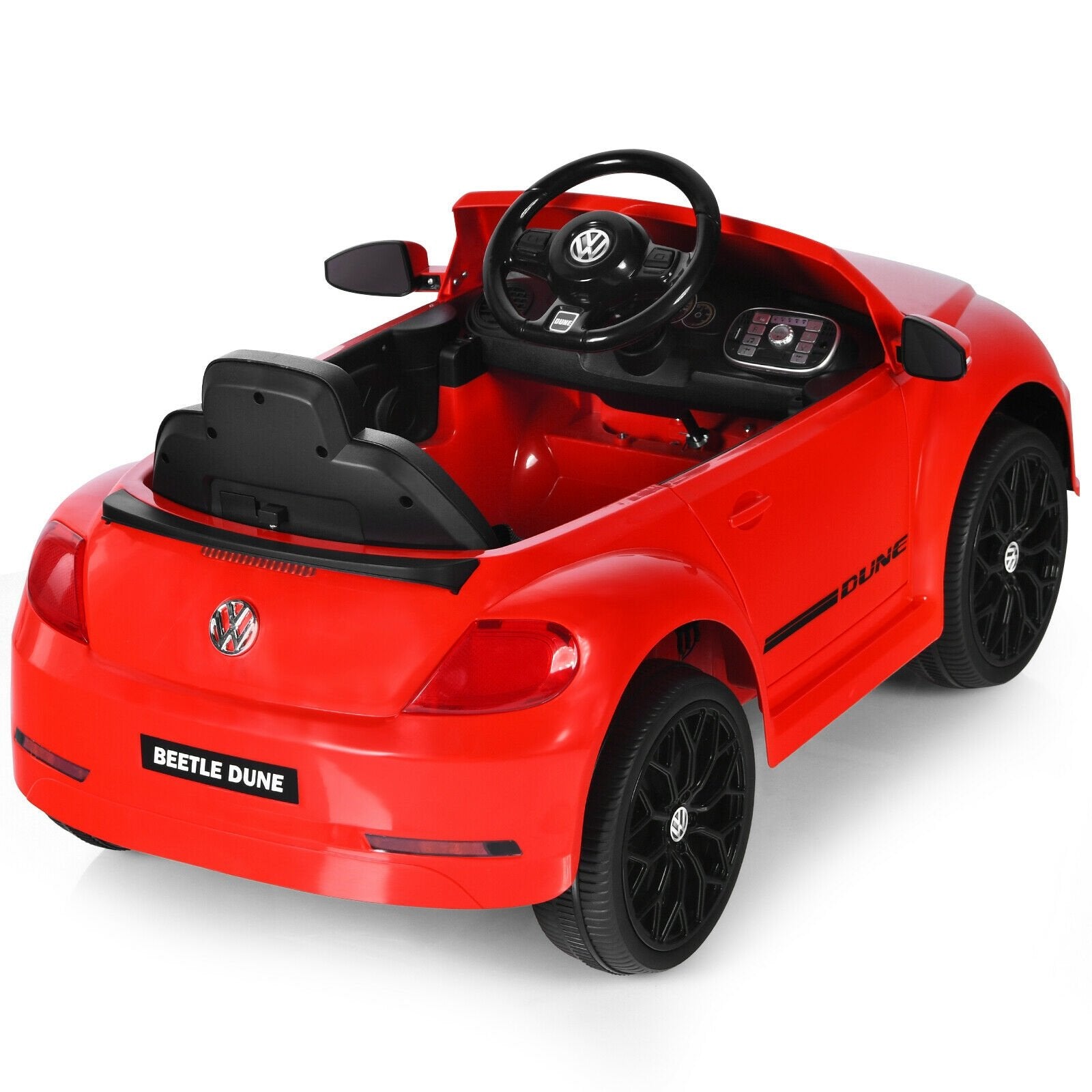 Volkswagen Beetle Kids Electric Ride On Car with Remote Control, Red Powered Ride On Toys   at Gallery Canada